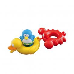 Іграшки для ванни - Набір іграшок для ванни Water Fun Веселі друзі пінгвін, качечка, краб (23145)