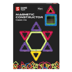 Магнітні конструктори - ​Магнітний конструктор Same toy Classic line 40 деталей (MCST-40)