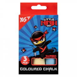 Канцтовари - Крейда кольорова Yes Ninja Jumbo 3 шт (400492) Канцтовари - Крейда кольорова Yes Ninja Jumbo 3 шт (400492)