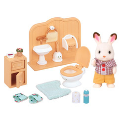 Фигурки животных - Игровой набор Шоколадный Кролик-брат в туалете Sylvanian Families (5015)