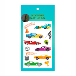 Косметика - Набор тату для тела Tattooshka Гонки неоновые (L-76)