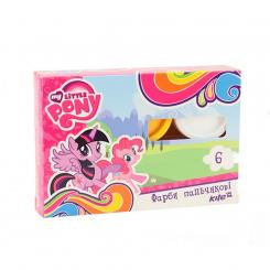 Канцтовари - Пальчикові фарби My Little Pony Kite 6 кольорів 35 мл (LP17-064)