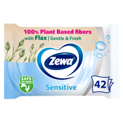 Товары по уходу - Влажная туалетная бумага Zewa Sensitive moist 42 шт (7322540796582)