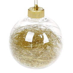 Аксесуари для свят - Куля новорічна пластикова Flora D-10 см (11997) (MR35287)