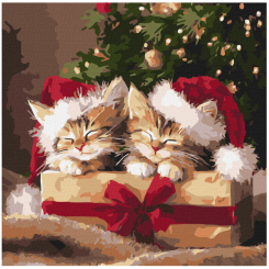 Товары для рисования - Картина по номерам Ідейка Пушистые подарки 40 х 40см (KHO6827)