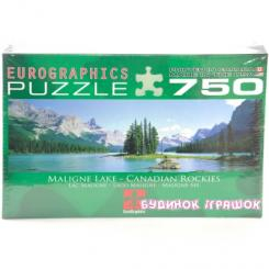 Пазли - Пазли EuroGraphics Канадські Скелясті гори озеро Malain 750 елементів(6005-1418)