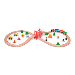 Залізниці та потяги - Ігровий набір Viga Toys Залізниця 39 елементів (50266)