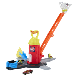 Автотреки - Ігровий набір Hot Wheels City Пожежно-рятувальна суперстанція (JHL95)