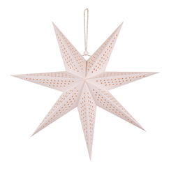 Аксессуары для праздников - Елочная игрушка Novogod'ko Звезда бумажная белая с LED (974218)