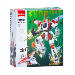 Конструкторы с уникальными деталями - Конструктор Sluban Робот-самолет 234 деталей (M38-B1281)