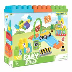 Блокові конструктори - Конструктор Wader Baby blocks Мої перші кубики 50 елементів (41450)