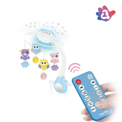 Підвіски, мобілі - Дитячий мобіль для немовлят на ліжечко з проектором A1 Голубий (G1-blue)