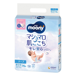 Товары по уходу - Подгузники Moony NB 0-5 кг 76 шт (4903111137800) Товары по уходу - Подгузники Moony NB 0-5 кг 76 шт (4903111137800)