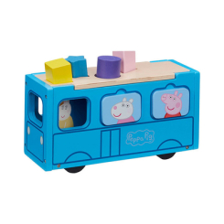Розвивальні іграшки - ​Ігровий набір-сортер Peppa Pig Шкільний автобус Пеппи (07222)