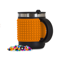 Чашки, стаканы - Термочашка Pixie Crew с пиксельным полем оранжевая 480 мл (PXN-02-03) (0702811687356)