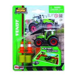 Транспорт и спецтехника - Игровой набор Maisto Mini Work Machine Трактор зеленый (15592/3)