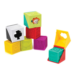 Розвивальні іграшки - Набір текстурних блоків B kids Soft peek (003659B)