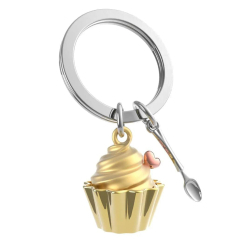 Брелоки - Брелок Metalmorphose Cupcake with shiny gold cup (8000020593047)