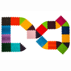 Развивающие коврики - Массажный коврик Ortek Пазлы 16 элементов + 10 треугольников (2000000127361)