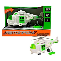 Транспорт і спецтехніка - Гелікоптер іграшковий Автопром Повітряний транспорт білий 1:20 (7678C)