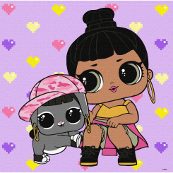 Товари для малювання - Картина за номерами Ідейка Lol Surprise TroopSurprise Honey Bun with Bunny Hun 40 х 40 см (KHO6292)