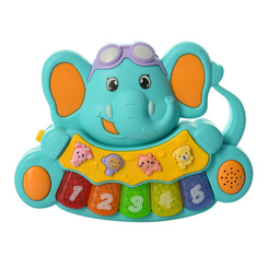 Развивающие игрушки - Игрушечное пианино Mommy love Голубой слоненок (855-28A-2)