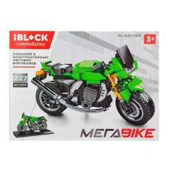 Конструктори з унікальними деталями - Конструктор IBLOCK Мега Bike мотоцикл Kawasaki Ninja (PL-920-183)