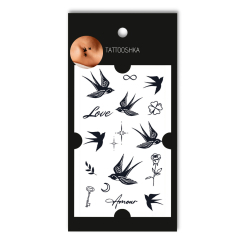 Косметика - Набор татуировки для тела Tattooshka Ласточки Love (L-16)