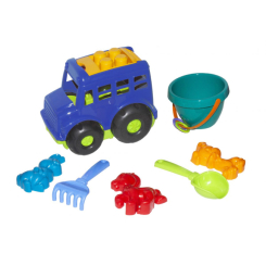 Набори для пісочниці - Автобус Бусик №3 з пісочним набором синій Colorplast (0107) (48434)