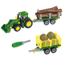 Транспорт і спецтехніка - Ігровий набір Klein John Deere Трактор та причеп (3906) Транспорт і спецтехніка - Ігровий набір Klein John Deere Трактор та причеп (3906)