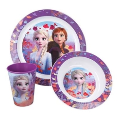 Чашки, склянки - Набір посуду Stor Холодне серце 2 пластиковий 3 предмети (Stor-35049)