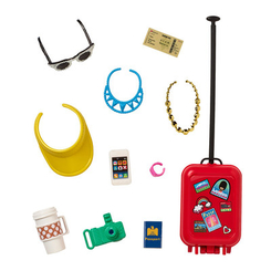 Одежда и аксессуары - Аксессуары Barbie Все для путешествия Красный чемодан (FYW86/FLP81)