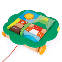 Розвивальні іграшки - Ігровий набір Janod Візок кубиків (J08196)