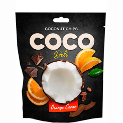 Сладости - Чипсы кокосовые Coco Deli с апельсином 30 гр (4820144210242)