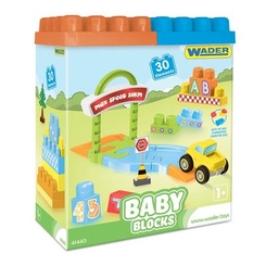 Блочные конструкторы - Конструктор Wader Baby blocks Мои первые кубики 30 элементов (41440)