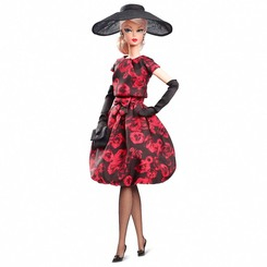 Ляльки - Колекційна лялька Barbie Трояндова сукня (FJH77)