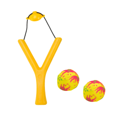 Стрелковое оружие - Рогатка Країна Іграшок с двумя мячиками желтая (YX1123/1)