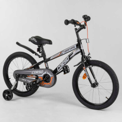 Велосипеды - Велосипед CORSO 18" (собран на 75%) Black/Orange (101946)