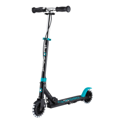 Самокати - Самокат Globber Flow element junior lights чорно-бірюзовий з підсвічуванням (729-105) Самокати - Самокат Globber Flow element junior lights чорно-бірюзовий з підсвічуванням (729-105)
