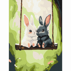 Товары для рисования - Картина по номерам Brushme Зайчата на качелях 30х40 см (KBS0198) Товары для рисования - Картина по номерам Brushme Зайчата на качелях 30х40 см (KBS0198)