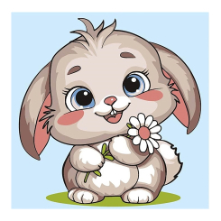 Товары для рисования - Картина по номерам Qbee Зайчик 25 х 25 см (QB900-006) Товары для рисования - Картина по номерам Qbee Зайчик 25 х 25 см (QB900-006)