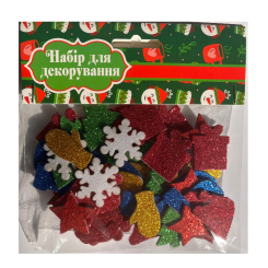 Аксесуари для свят - Наліпки з глітеру Apli Krapli Новорічні (2251591453012) Аксесуари для свят - Наліпки з глітеру Apli Krapli Новорічні (2251591453012)