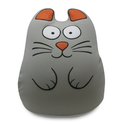Подушки - М'яка іграшка муфта-антистрес Ручний кіт Сірий Expetro (A214)