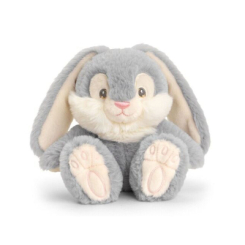 Мягкие животные - Мягкая игрушка Keel Toys Крольчонок-латки на пятках серое 22 см (SE1362/2)