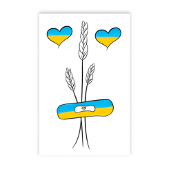Косметика - Набор тату для тела Tattooshka Украинский колосок с сердечками (L-50)