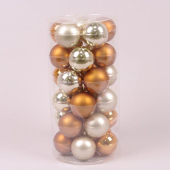 Аксесуари для свят - Кульки скляні Flora D-5,7 см. 30 шт(44588) (MR35790)