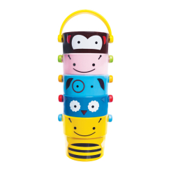 Игрушки для ванны - Игровой набор Bebelino Пирамидка-ведерки со зверятами (58131)