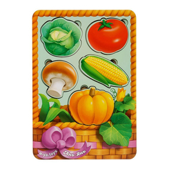 Развивающие игрушки - Сортер-пазл Ань-Янь Корзинка с овощами 2 (4823720033396)