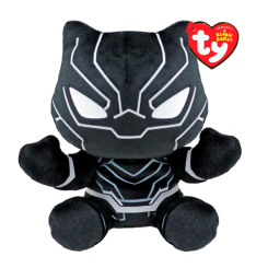Персонажи мультфильмов - Мягкая игрушка TY Marvel Черная пантера 15 см (44000)