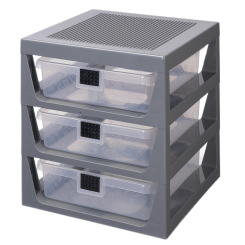 Бокси для іграшок - ​Стелаж з трьома ящиками LEGO Lifestyle сірий (40950003)